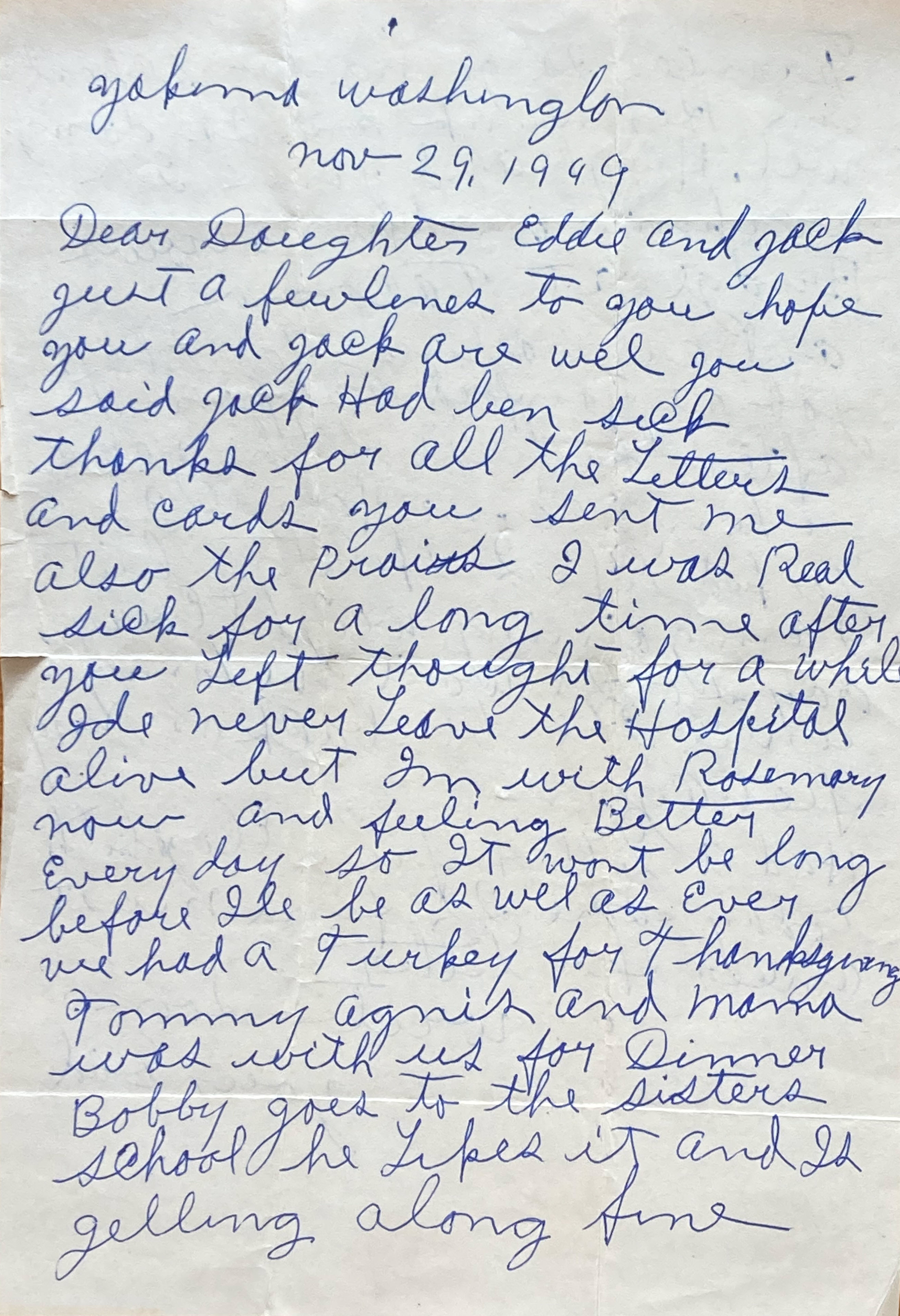 A letter from Andrew McFadden.