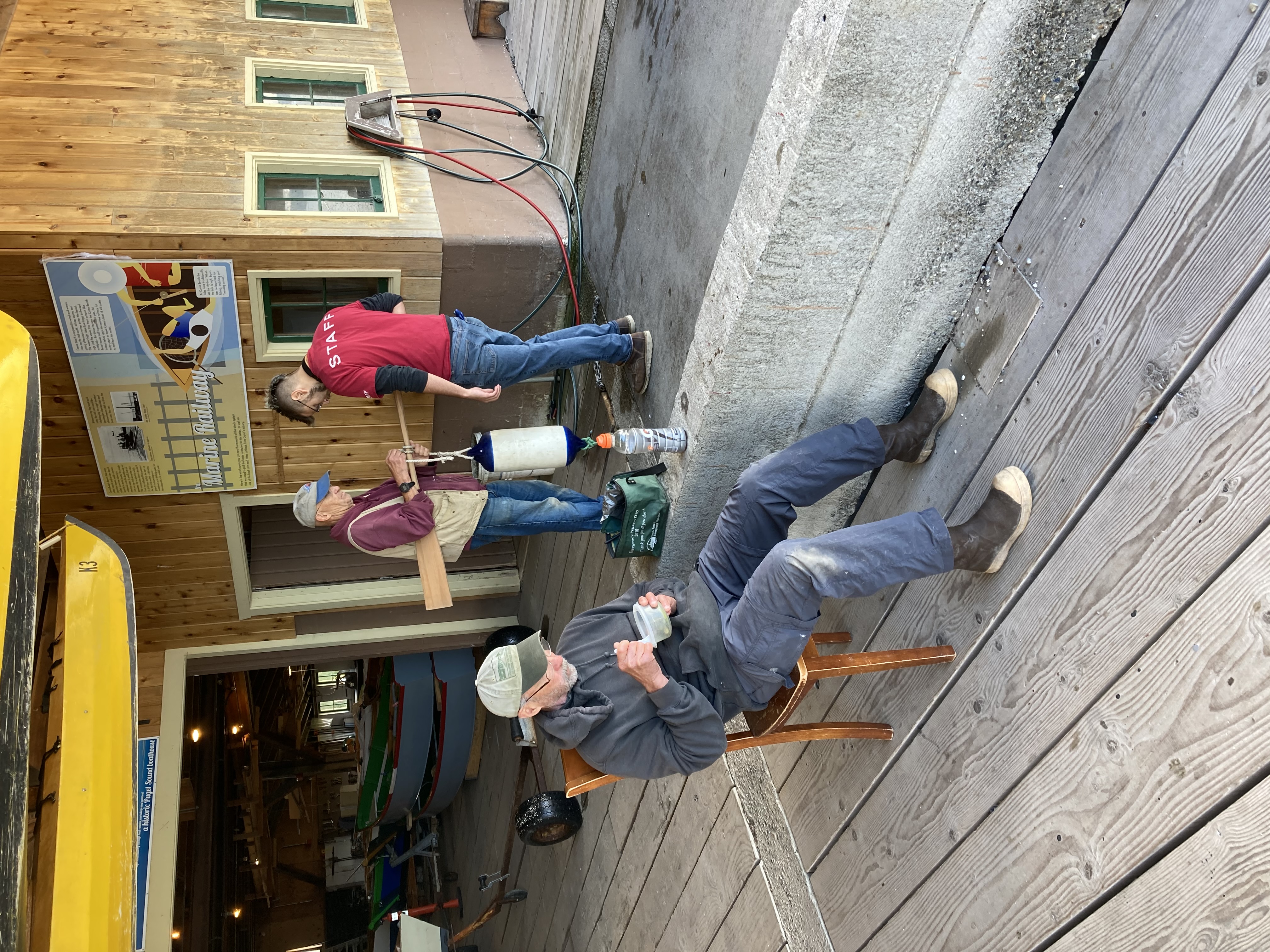 Michael, Russ, and Yousif on the Boathouse apron.