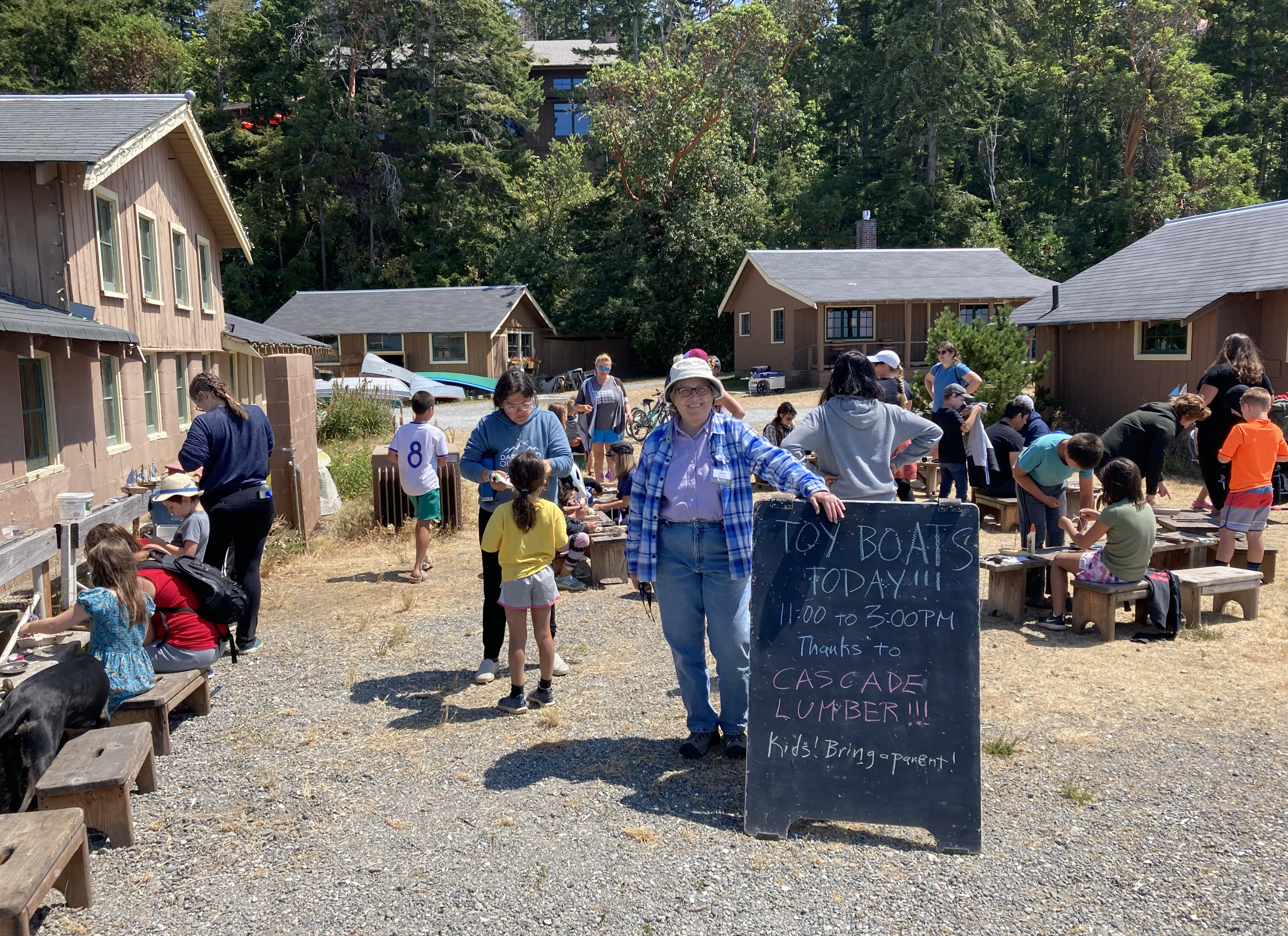 Jane supervising Toy Boats.